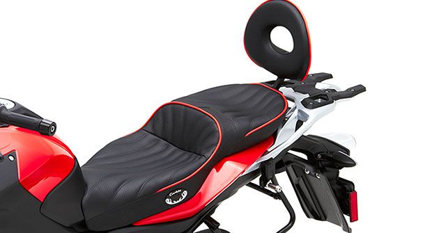 BLACK & WHITE CUSTOM FITS BMW S 1000 XR 15-16 DUAL LEATHER SEAT COVER