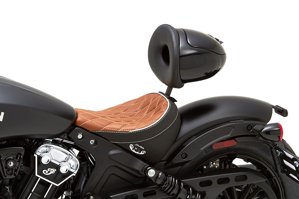 Black Sissy Bar Rear Backrest Cushion Rest Pad Chopper Bobber Cruiser  Motorbike